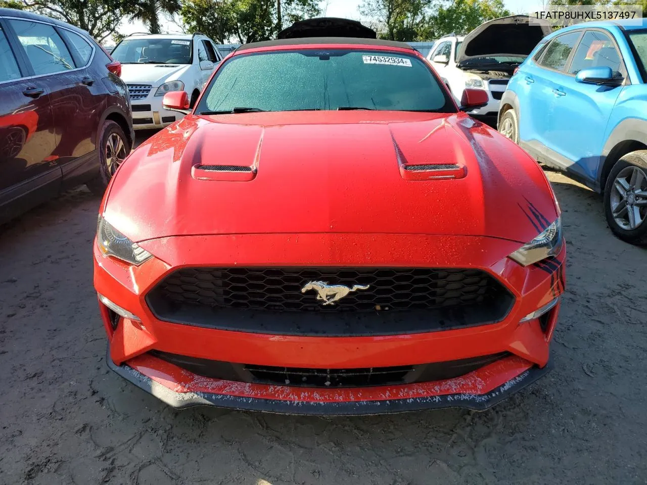 2020 Ford Mustang VIN: 1FATP8UHXL5137497 Lot: 74532934