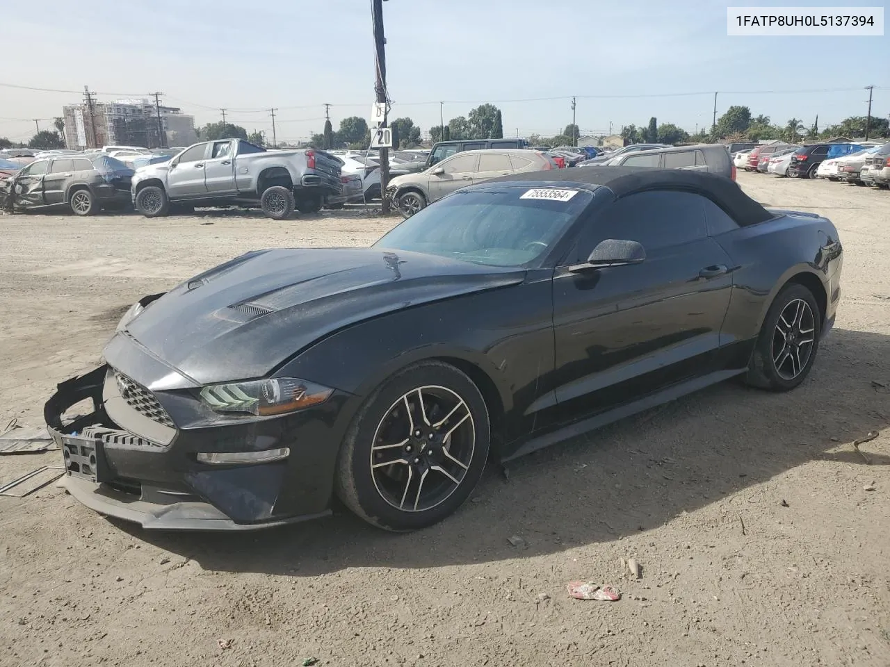 2020 Ford Mustang VIN: 1FATP8UH0L5137394 Lot: 75553564