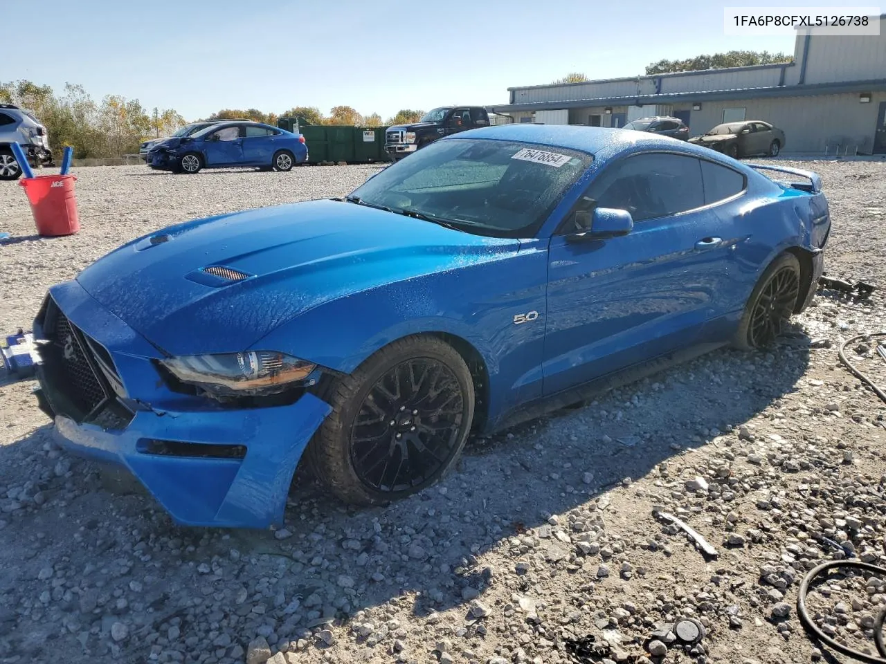 2020 Ford Mustang Gt VIN: 1FA6P8CFXL5126738 Lot: 76476854