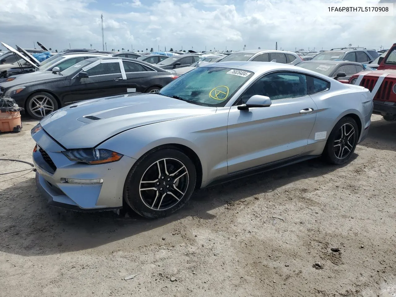 2020 Ford Mustang VIN: 1FA6P8TH7L5170908 Lot: 76826404