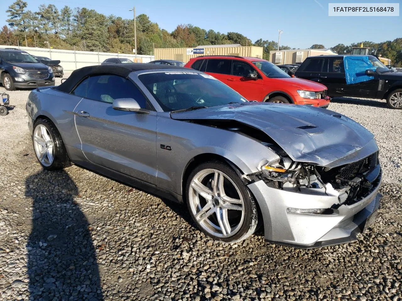 2020 Ford Mustang Gt VIN: 1FATP8FF2L5168478 Lot: 77078944