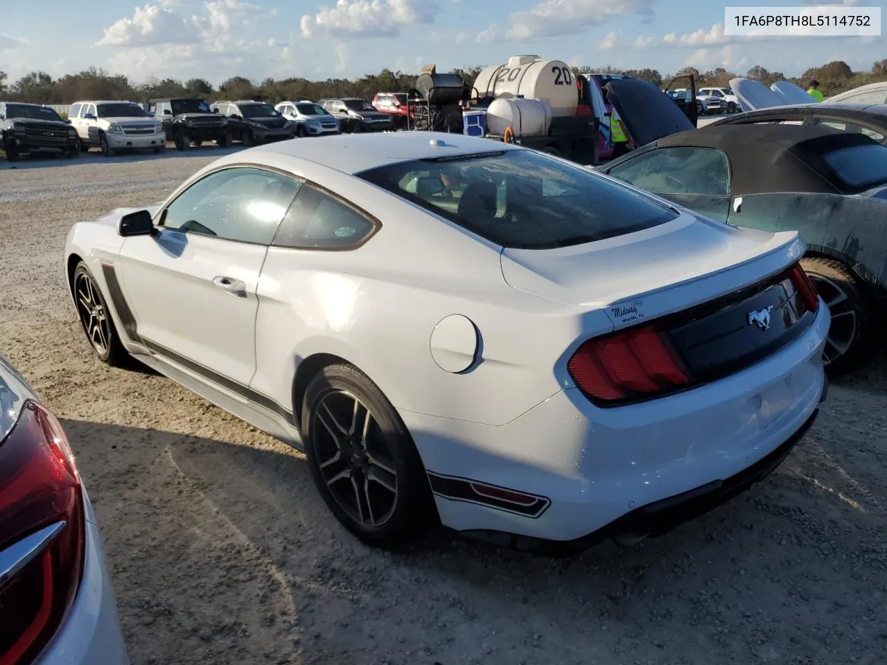 2020 Ford Mustang VIN: 1FA6P8TH8L5114752 Lot: 78045754