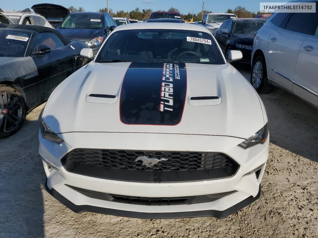 2020 Ford Mustang VIN: 1FA6P8TH8L5114752 Lot: 78045754