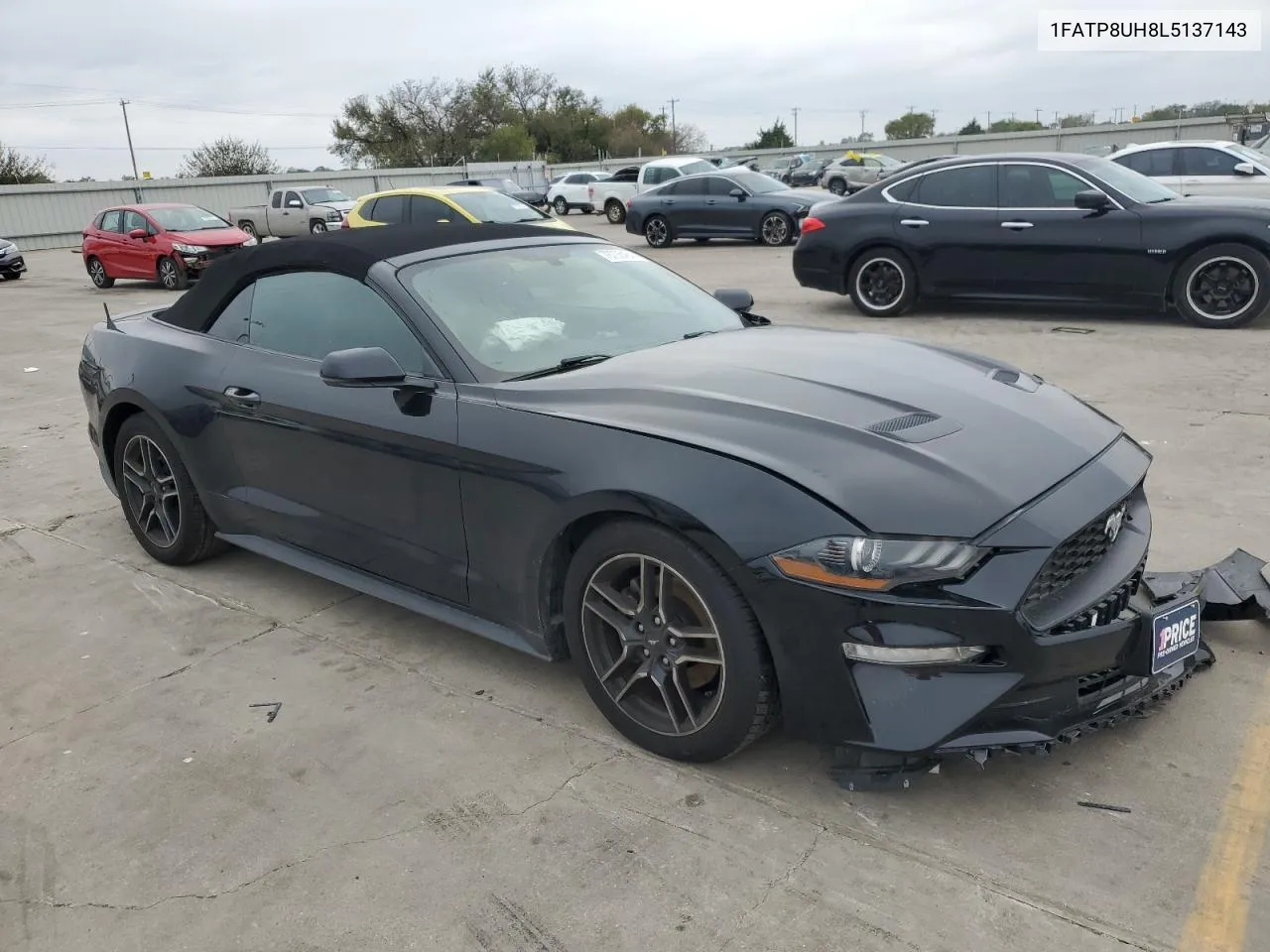 2020 Ford Mustang VIN: 1FATP8UH8L5137143 Lot: 78706484