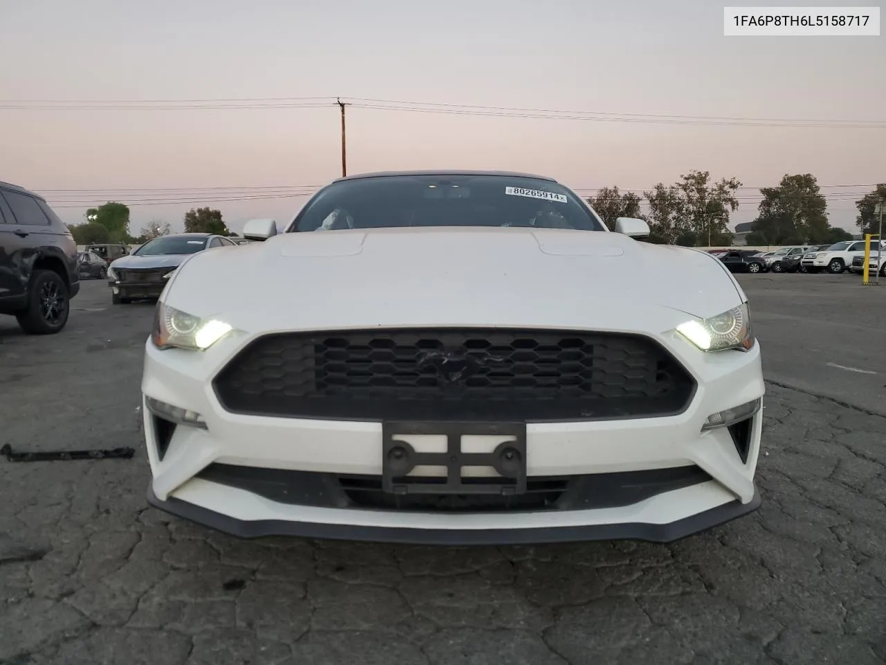 2020 Ford Mustang VIN: 1FA6P8TH6L5158717 Lot: 80265914