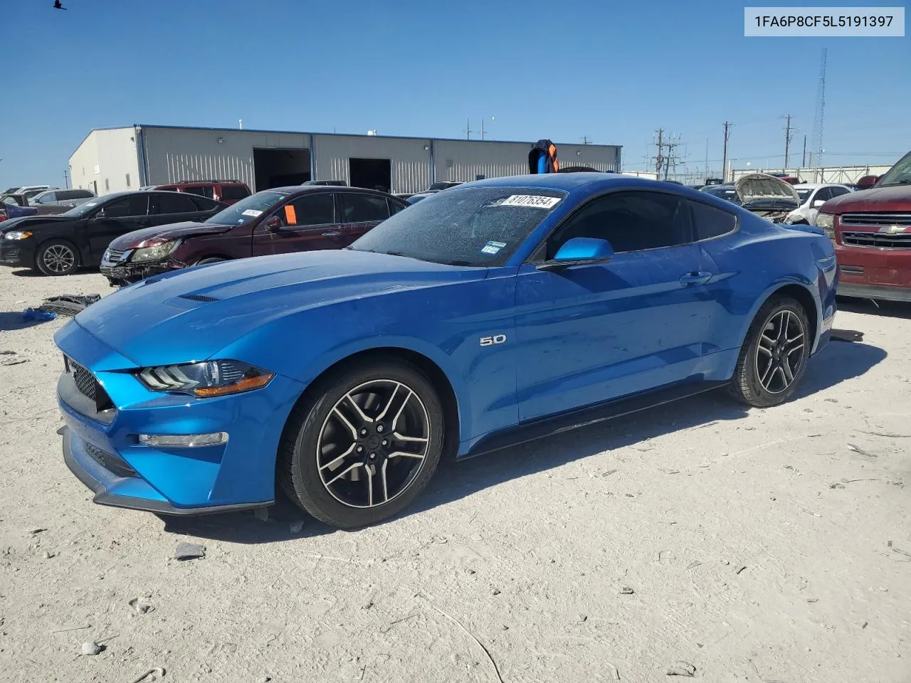 2020 Ford Mustang Gt VIN: 1FA6P8CF5L5191397 Lot: 81076354