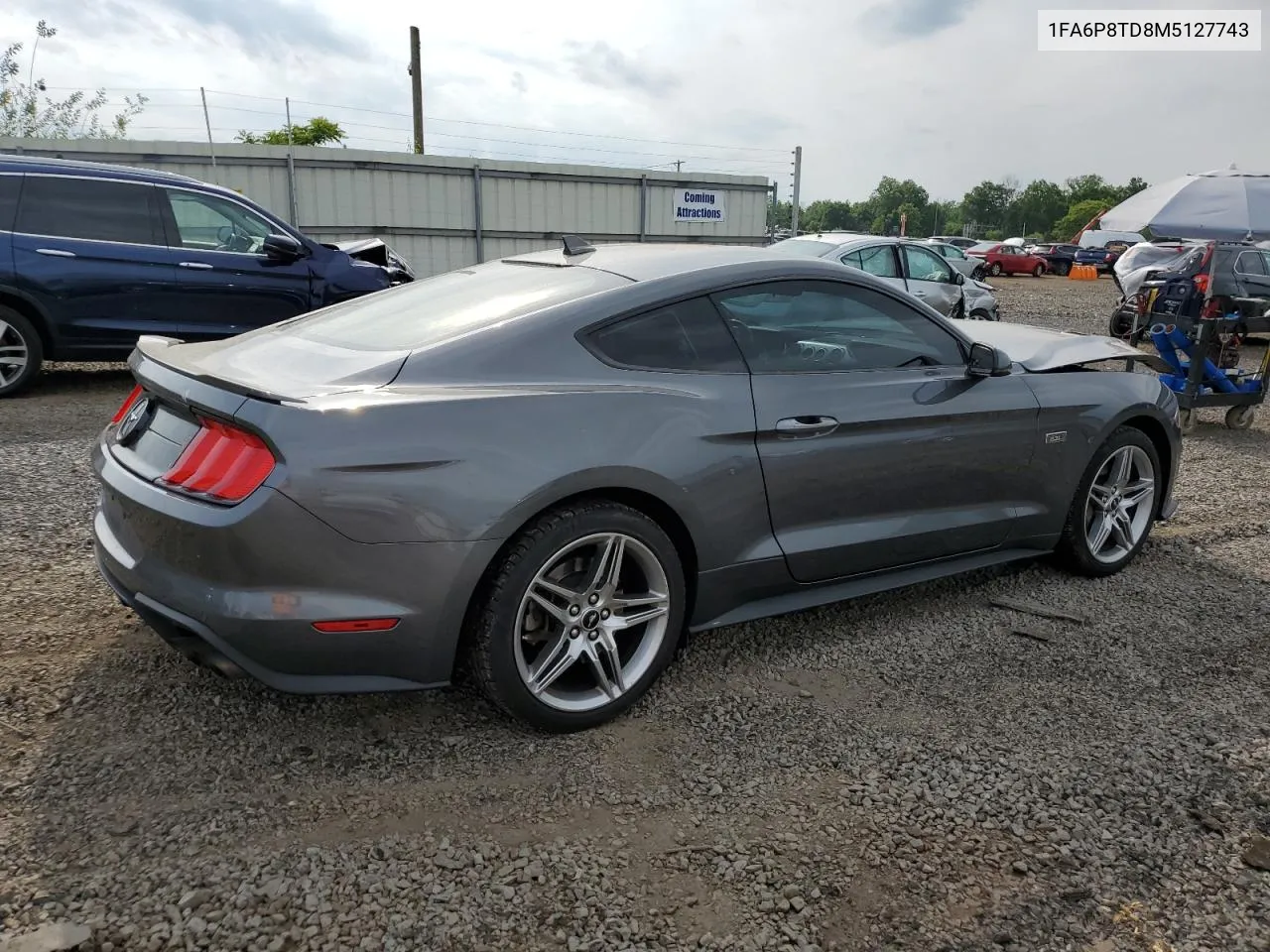 2021 Ford Mustang VIN: 1FA6P8TD8M5127743 Lot: 57859424