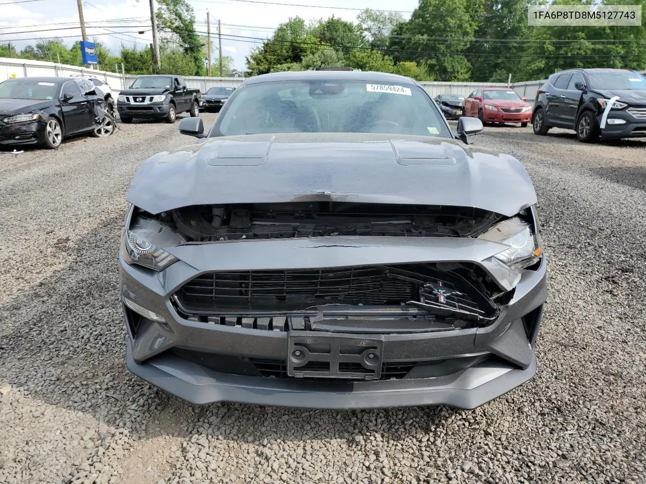 2021 Ford Mustang VIN: 1FA6P8TD8M5127743 Lot: 57859424