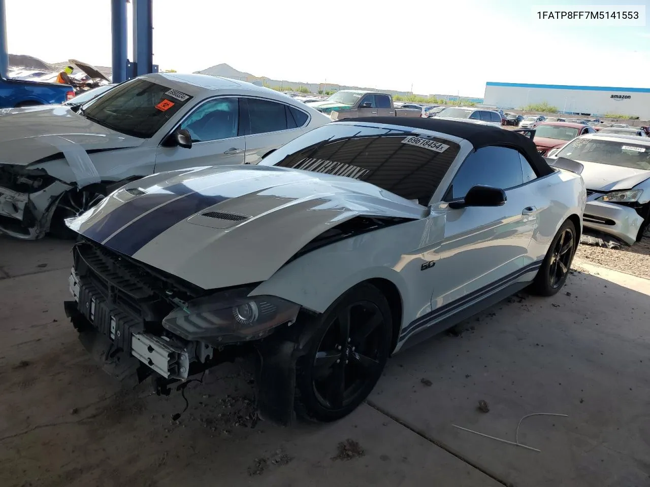 2021 Ford Mustang Gt VIN: 1FATP8FF7M5141553 Lot: 69618454