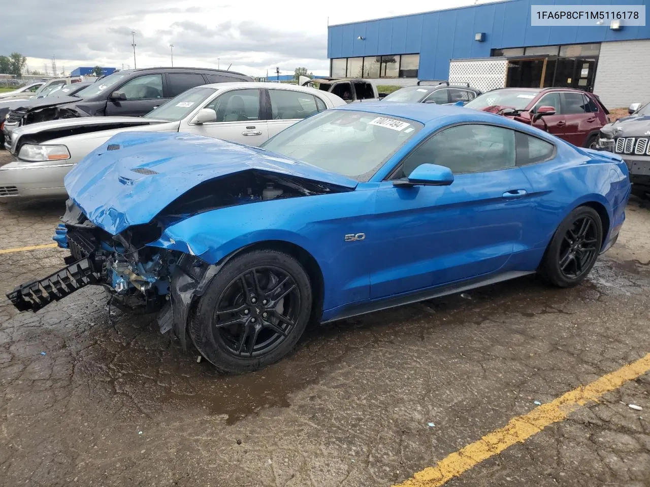 2021 Ford Mustang Gt VIN: 1FA6P8CF1M5116178 Lot: 70077494