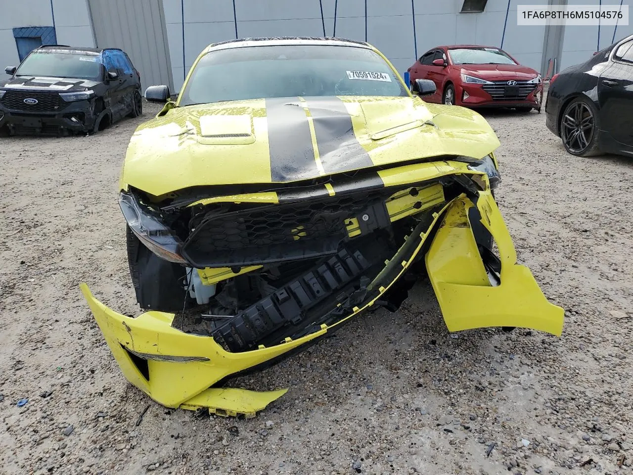 2021 Ford Mustang VIN: 1FA6P8TH6M5104576 Lot: 70591524