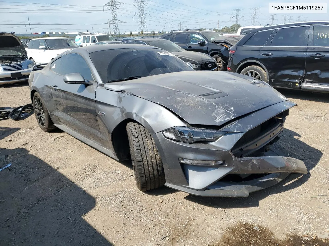 1FA6P8CF1M5119257 2021 Ford Mustang Gt