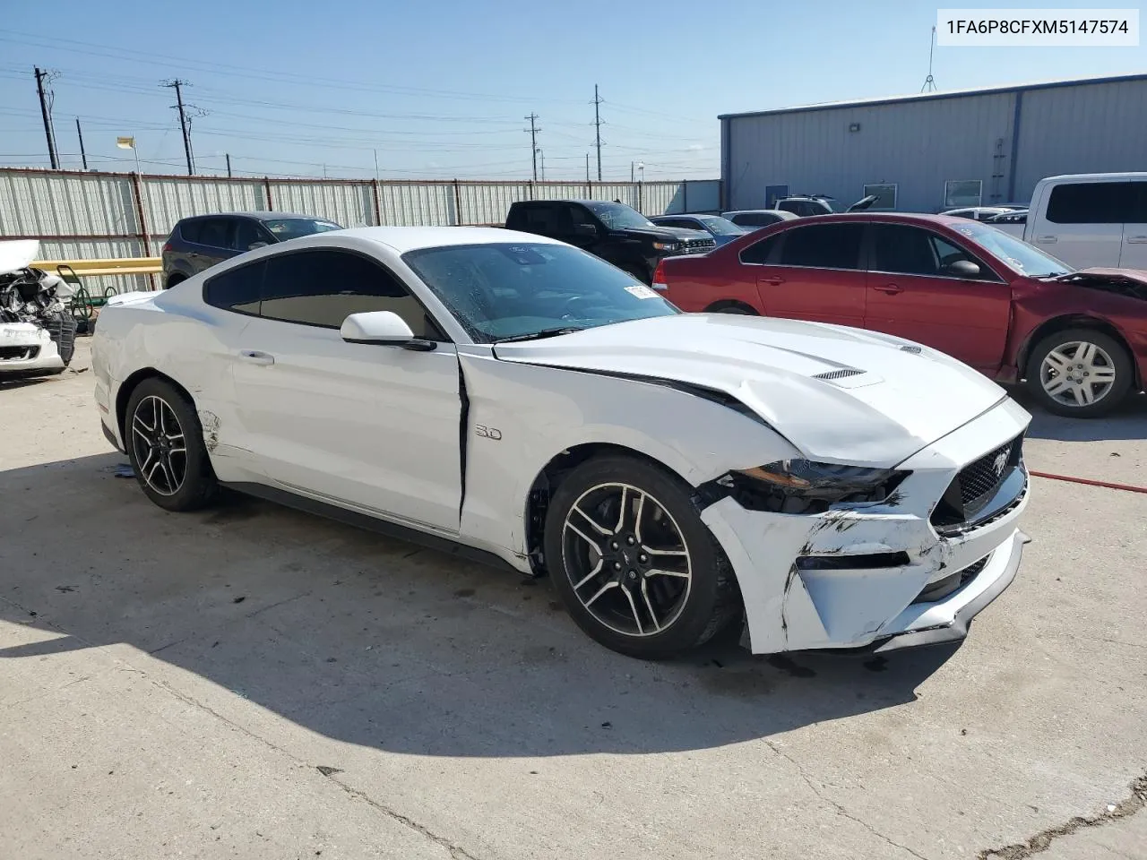 2021 Ford Mustang Gt VIN: 1FA6P8CFXM5147574 Lot: 71786174