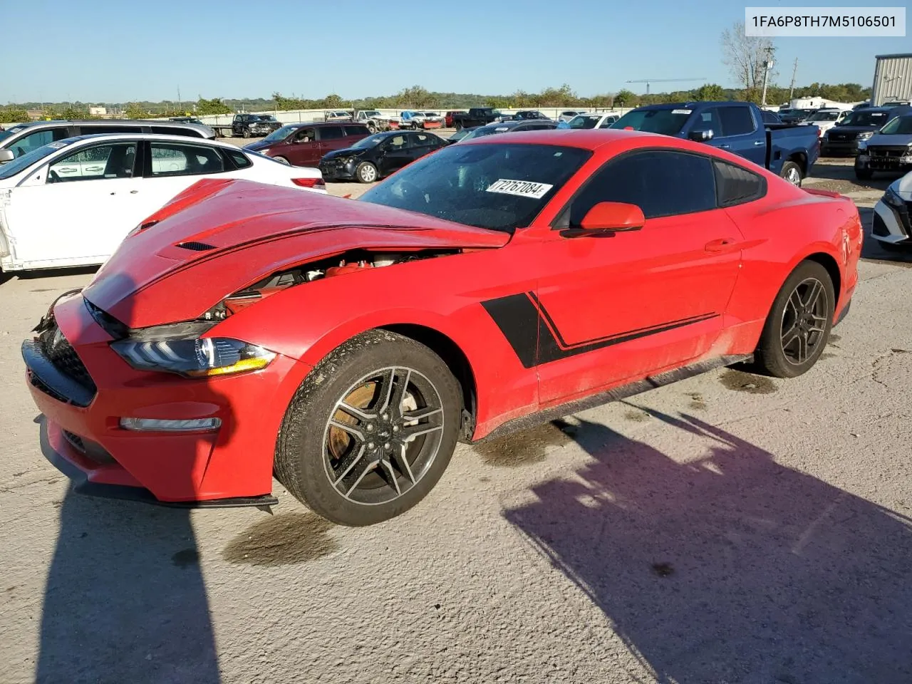 2021 Ford Mustang VIN: 1FA6P8TH7M5106501 Lot: 72767084