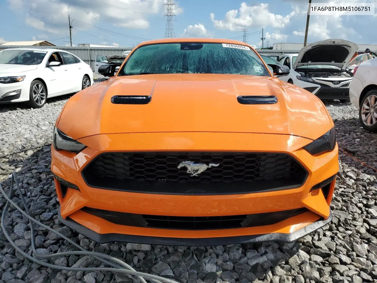 2021 Ford Mustang VIN: 1FA6P8TH8M5106751 Lot: 72856094