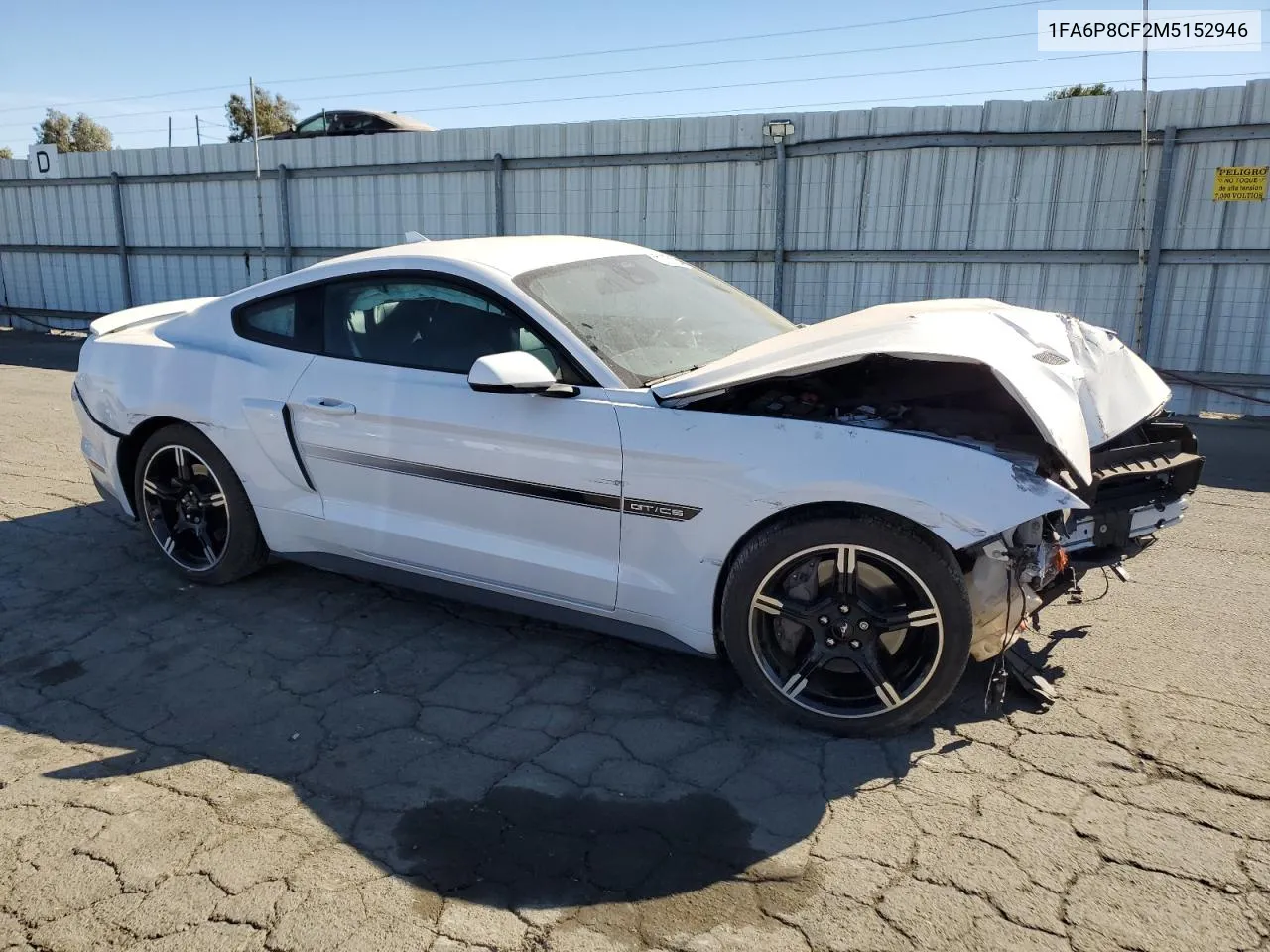 2021 Ford Mustang Gt VIN: 1FA6P8CF2M5152946 Lot: 75572354