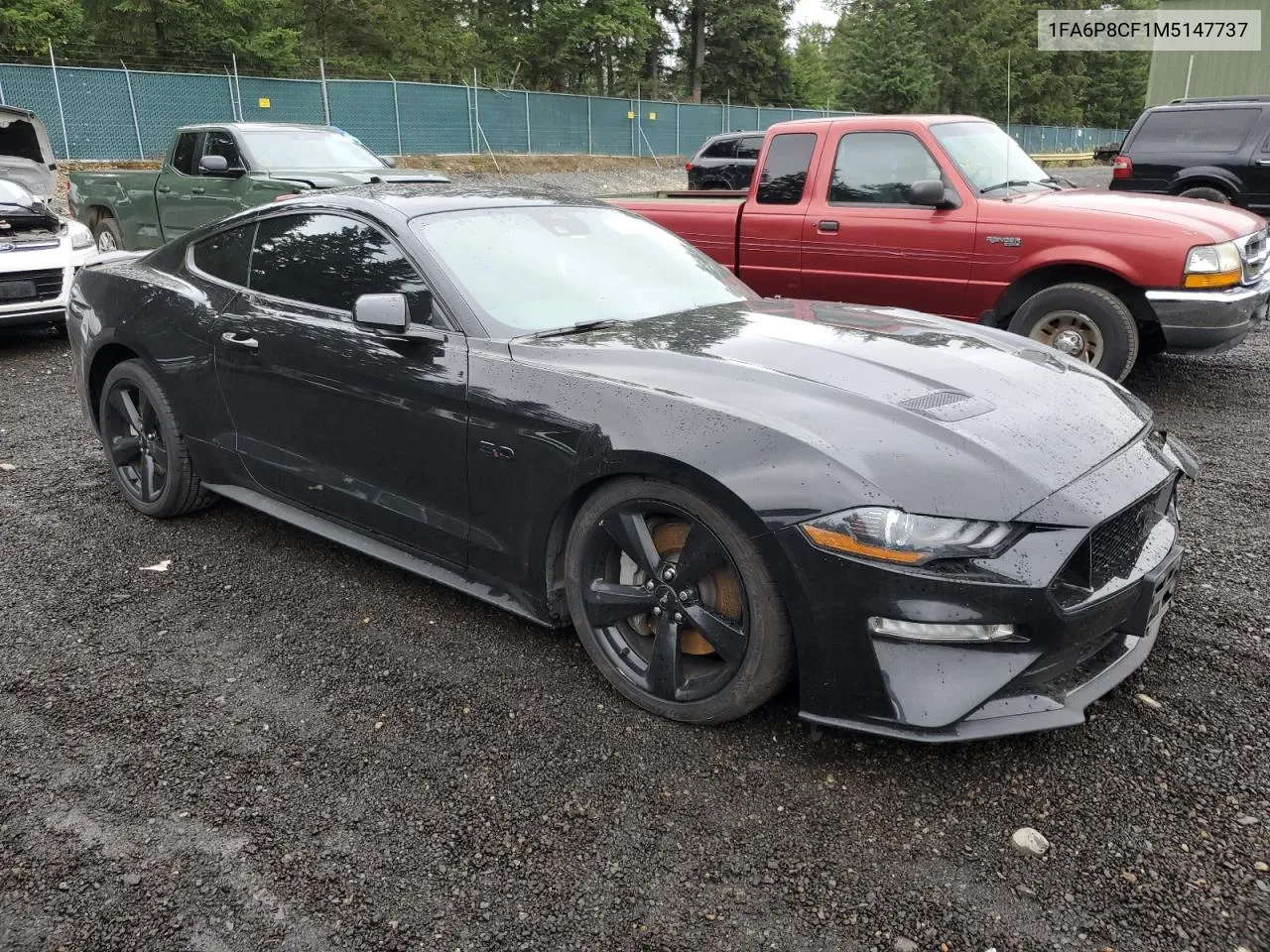 2021 Ford Mustang Gt VIN: 1FA6P8CF1M5147737 Lot: 75800504