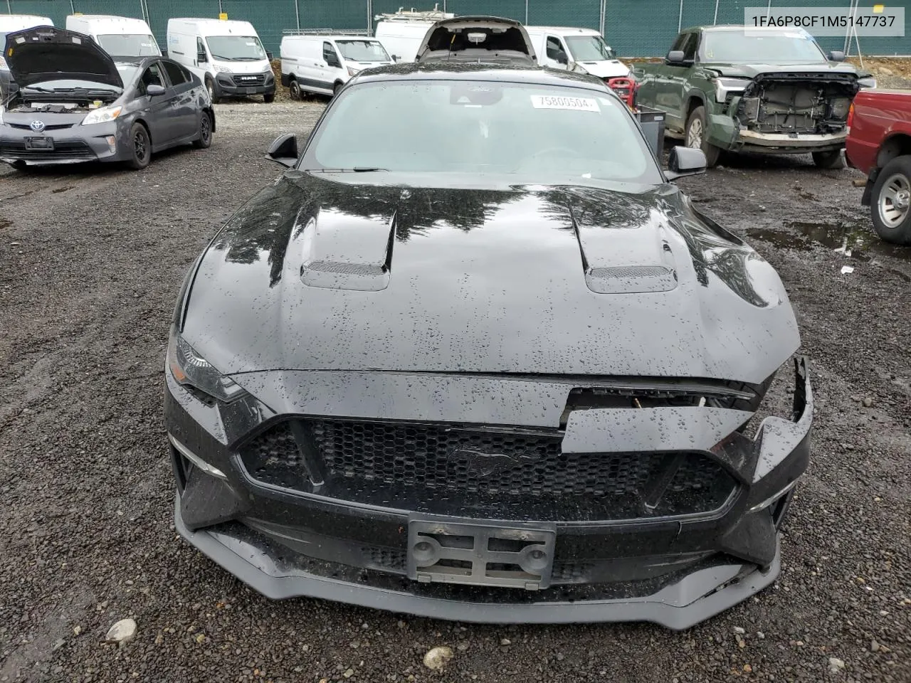 2021 Ford Mustang Gt VIN: 1FA6P8CF1M5147737 Lot: 75800504