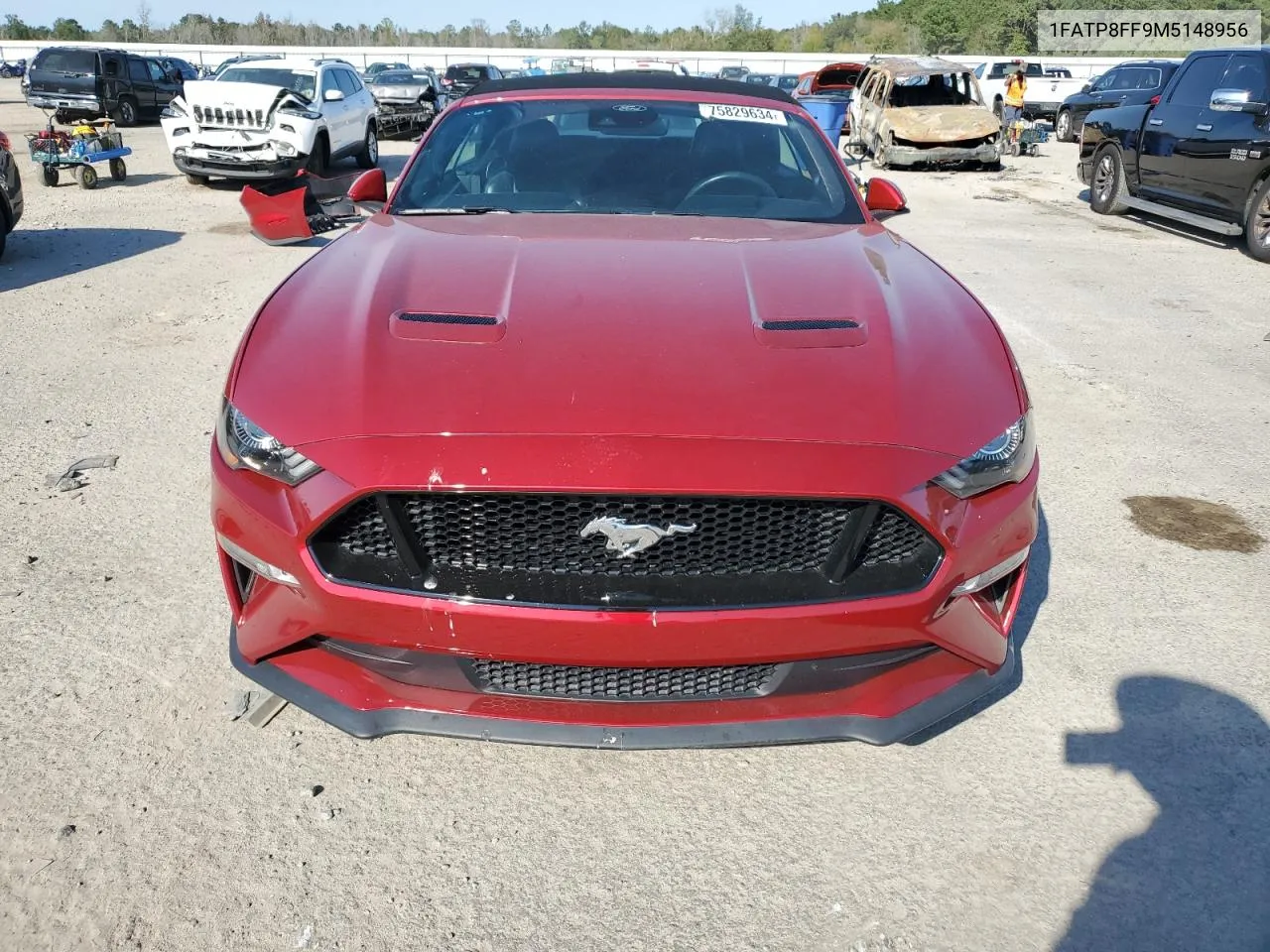 2021 Ford Mustang Gt VIN: 1FATP8FF9M5148956 Lot: 75829634