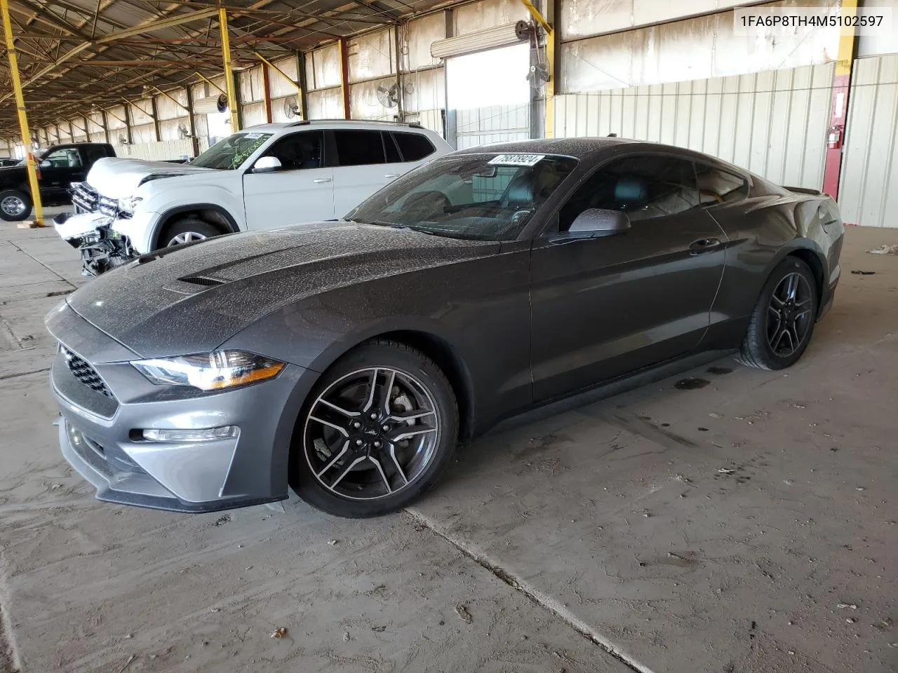 2021 Ford Mustang VIN: 1FA6P8TH4M5102597 Lot: 75878924