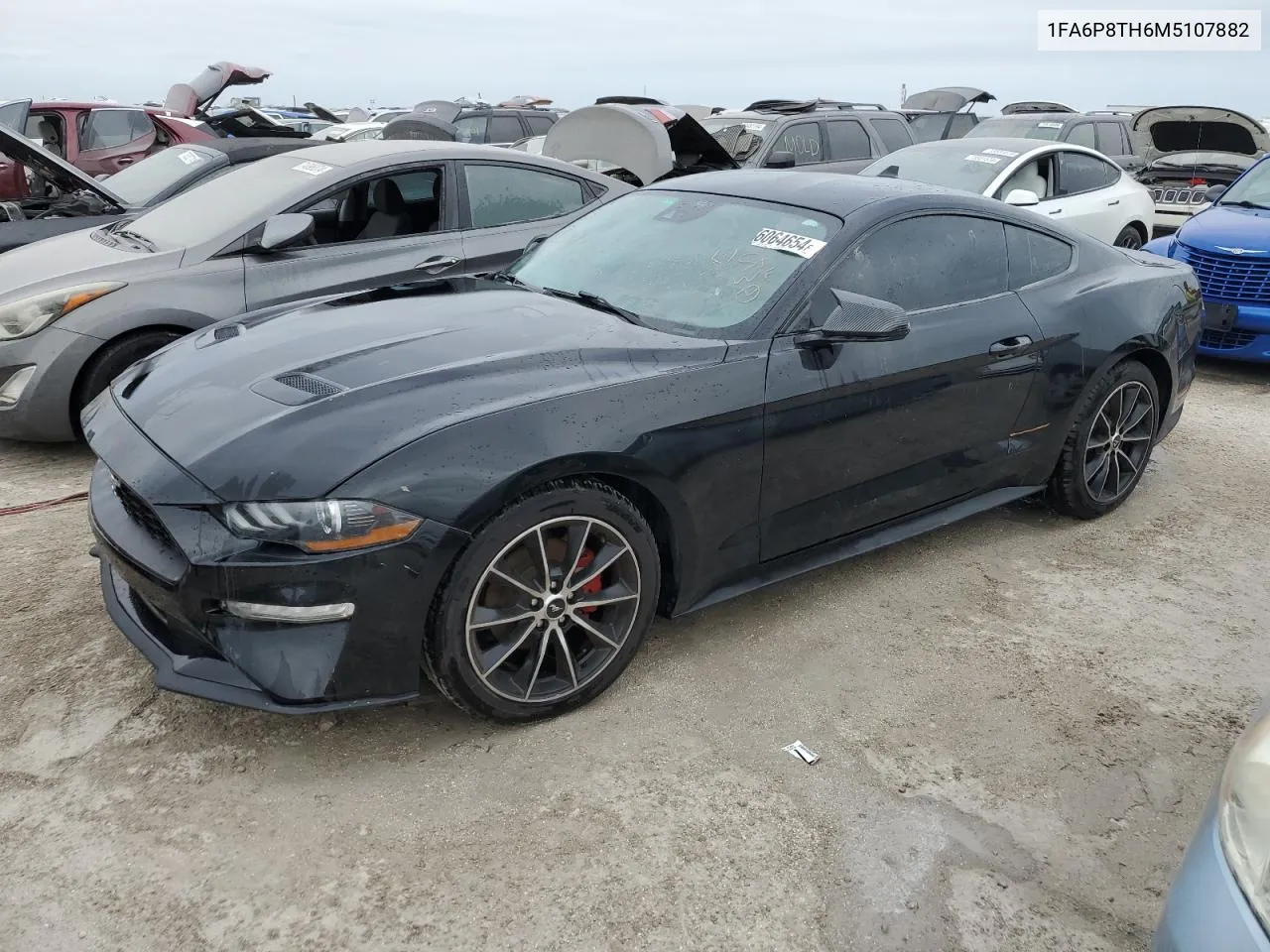 2021 Ford Mustang VIN: 1FA6P8TH6M5107882 Lot: 76064654