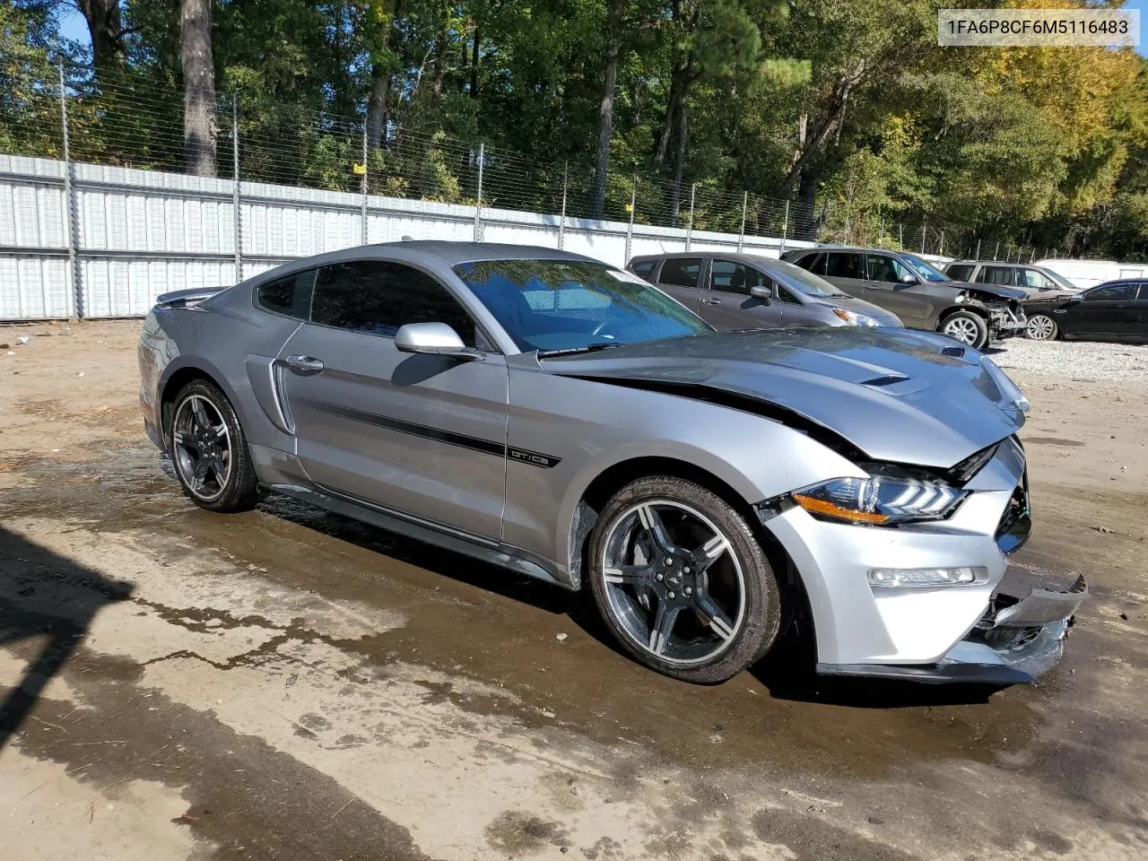 2021 Ford Mustang Gt VIN: 1FA6P8CF6M5116483 Lot: 76737364