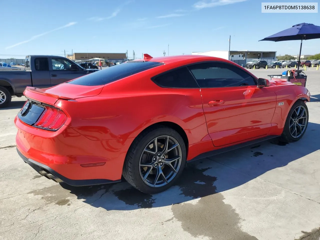 2021 Ford Mustang VIN: 1FA6P8TD0M5138638 Lot: 76768294