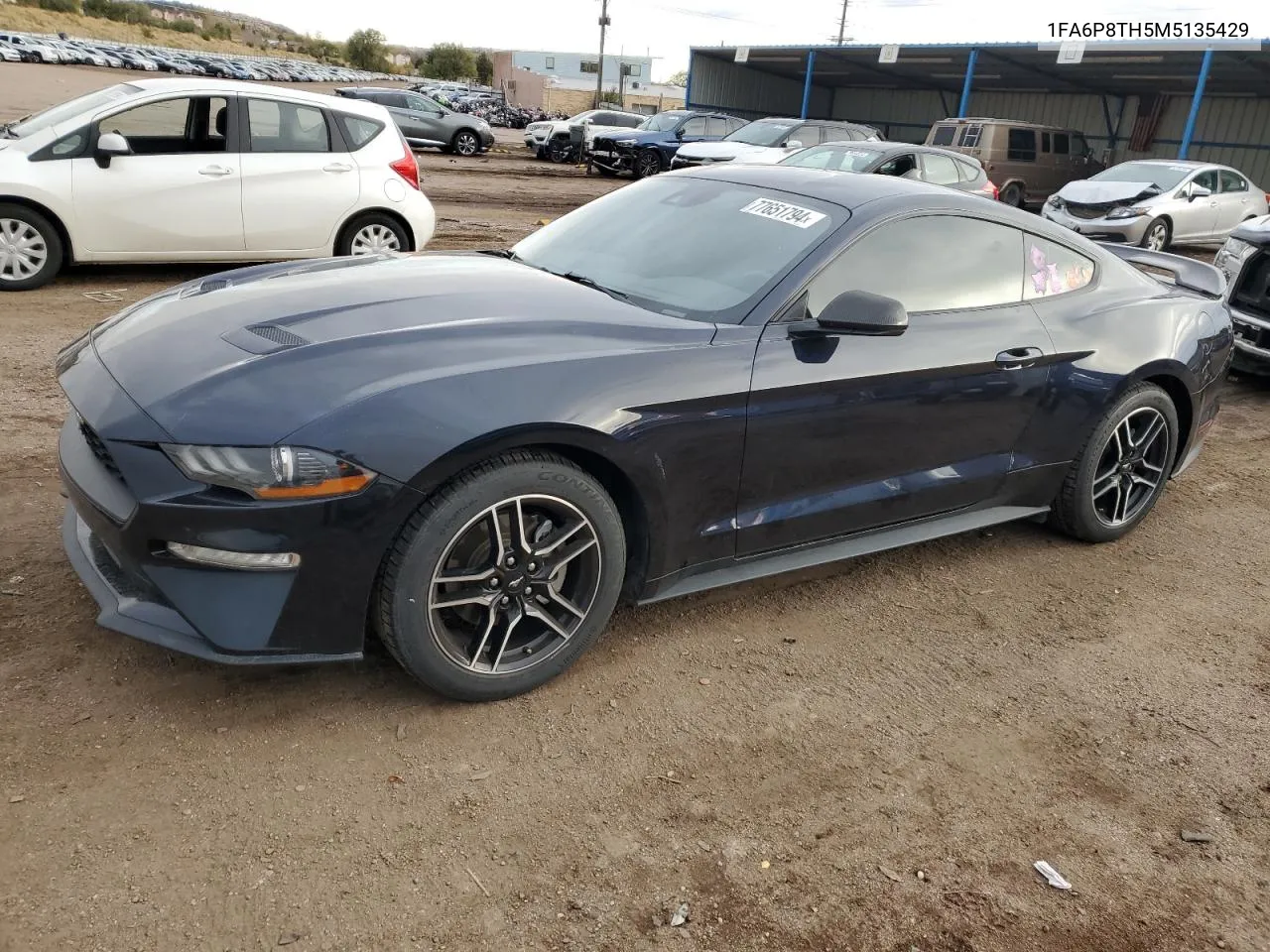 2021 Ford Mustang VIN: 1FA6P8TH5M5135429 Lot: 77651794