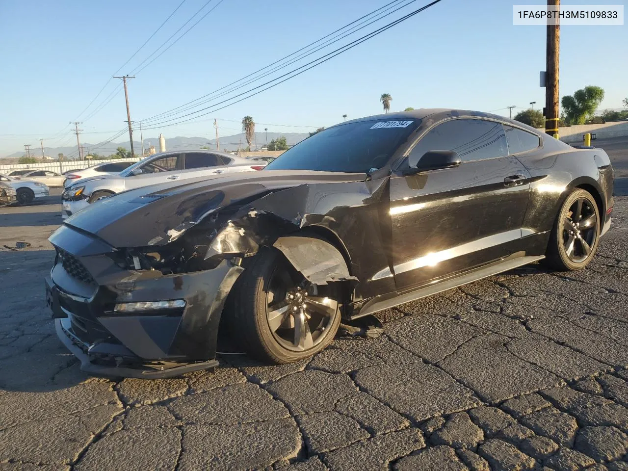 2021 Ford Mustang VIN: 1FA6P8TH3M5109833 Lot: 77701794