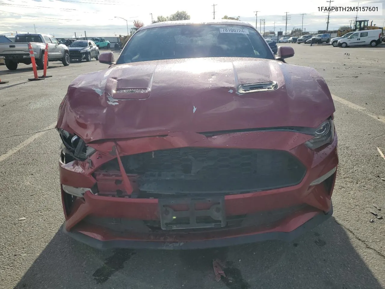 2021 Ford Mustang VIN: 1FA6P8TH2M5157601 Lot: 78100724