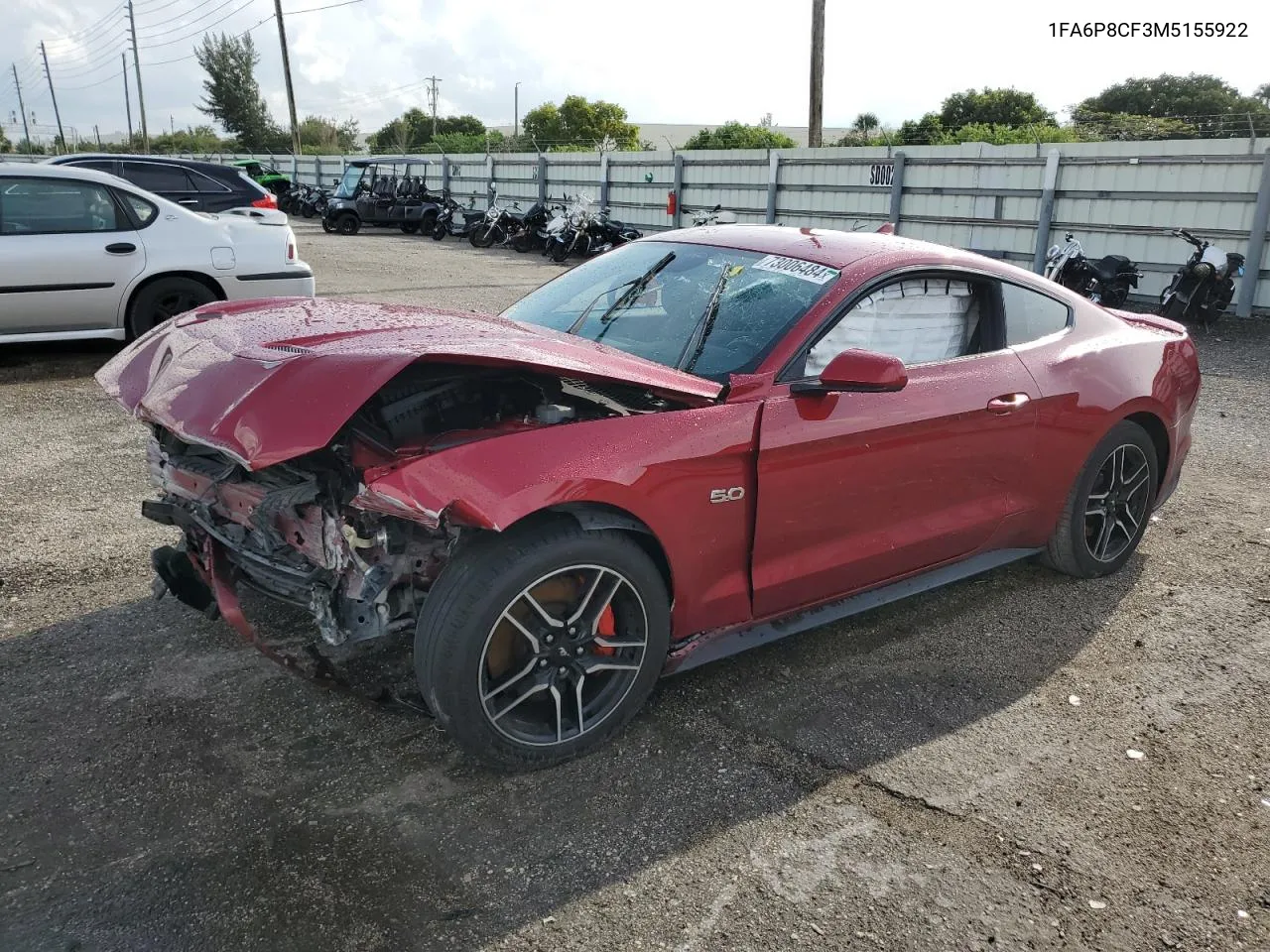 2021 Ford Mustang Gt VIN: 1FA6P8CF3M5155922 Lot: 79293204