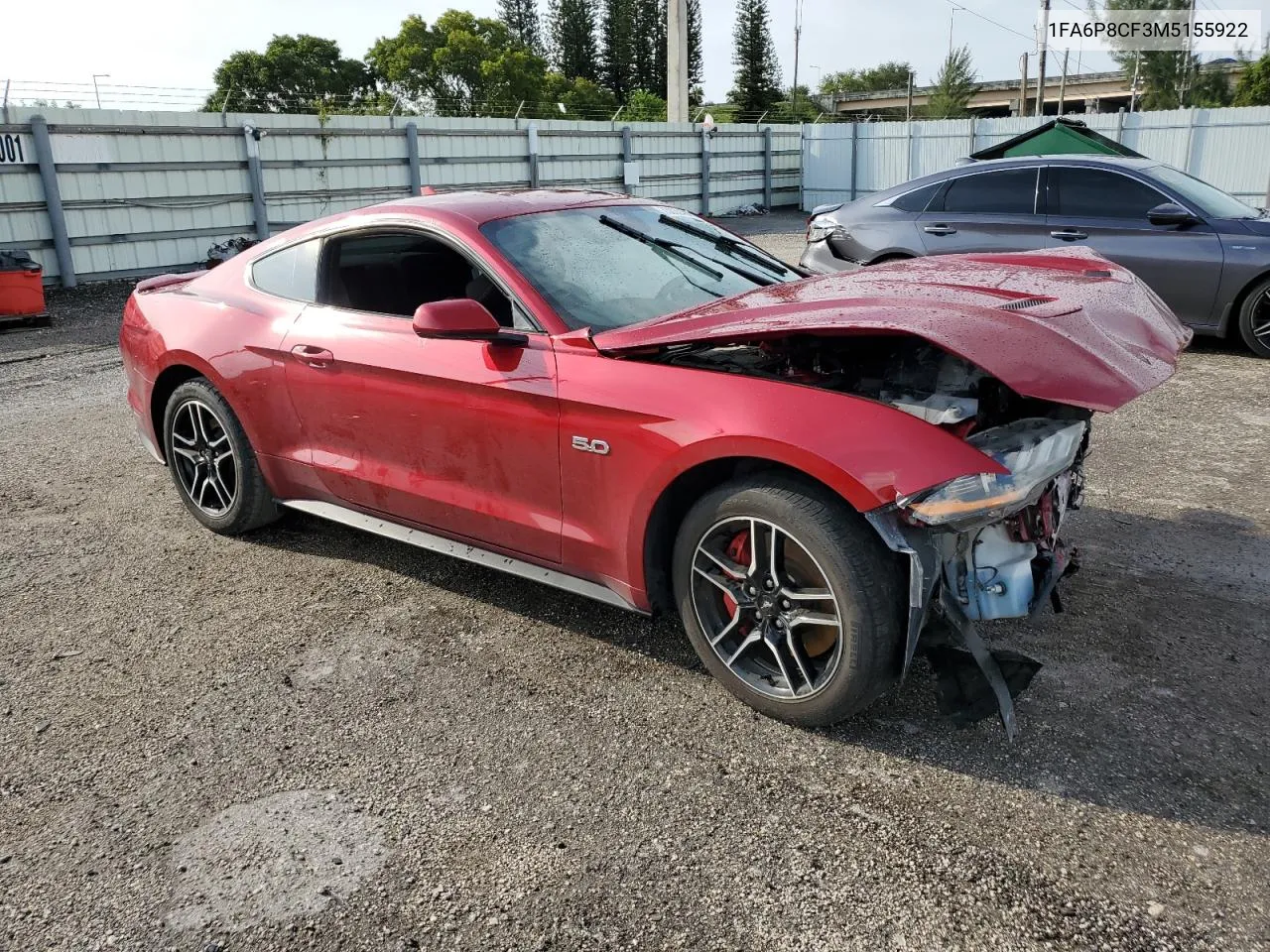 2021 Ford Mustang Gt VIN: 1FA6P8CF3M5155922 Lot: 79293204