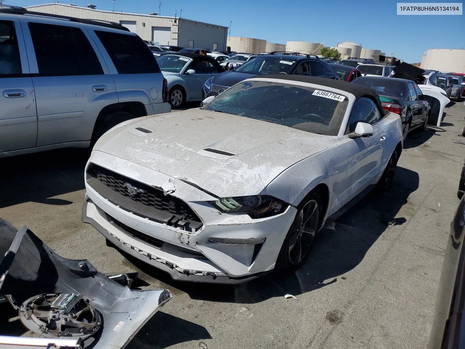 2022 Ford Mustang VIN: 1FATP8UH6N5134194 Lot: 63887764