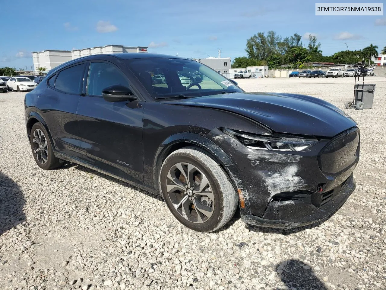 2022 Ford Mustang Mach-E Premium VIN: 3FMTK3R75NMA19538 Lot: 73510294