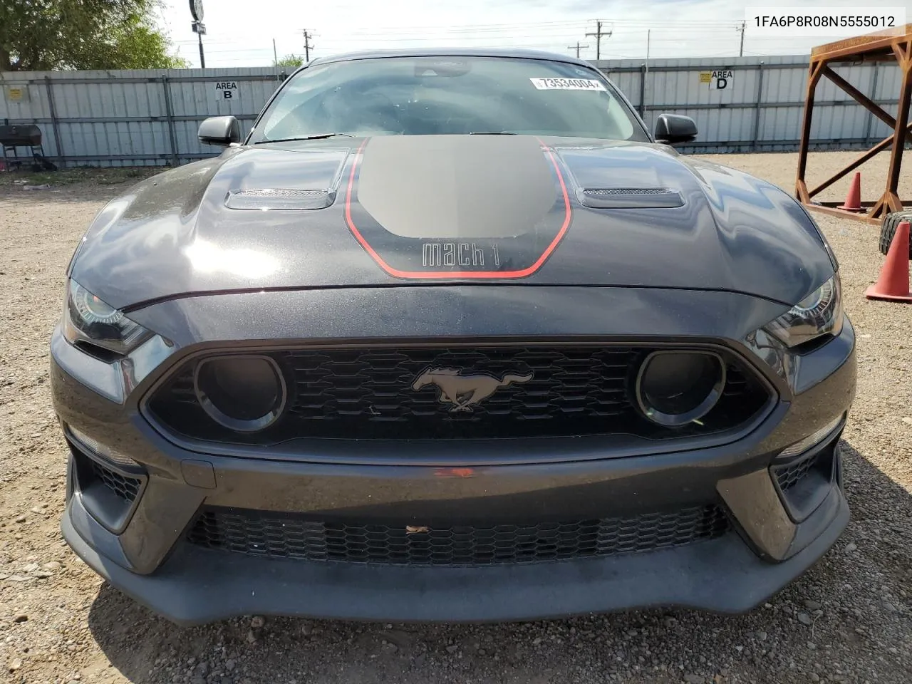 2022 Ford Mustang Mach I VIN: 1FA6P8R08N5555012 Lot: 73534004