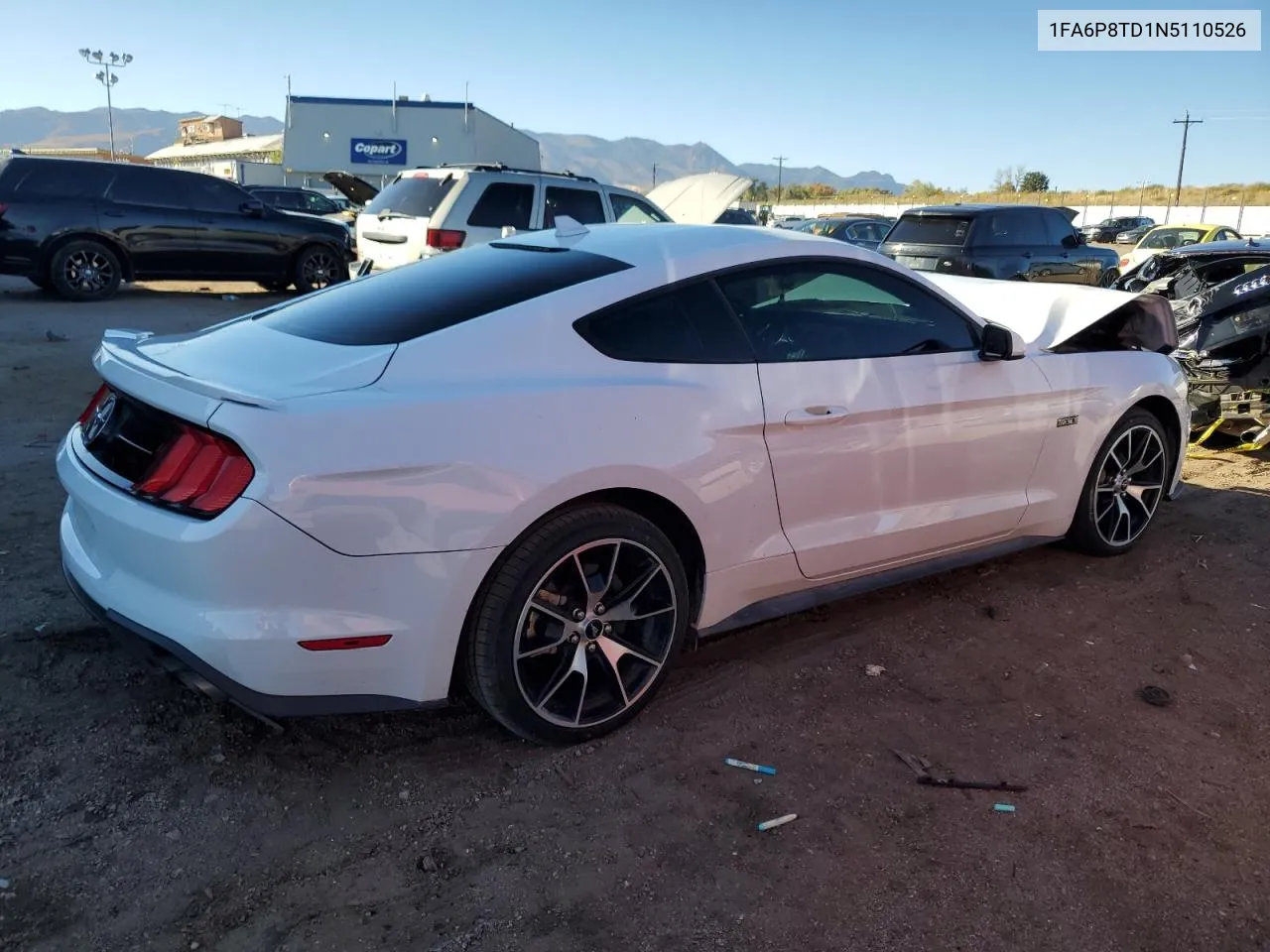 2022 Ford Mustang VIN: 1FA6P8TD1N5110526 Lot: 77281444