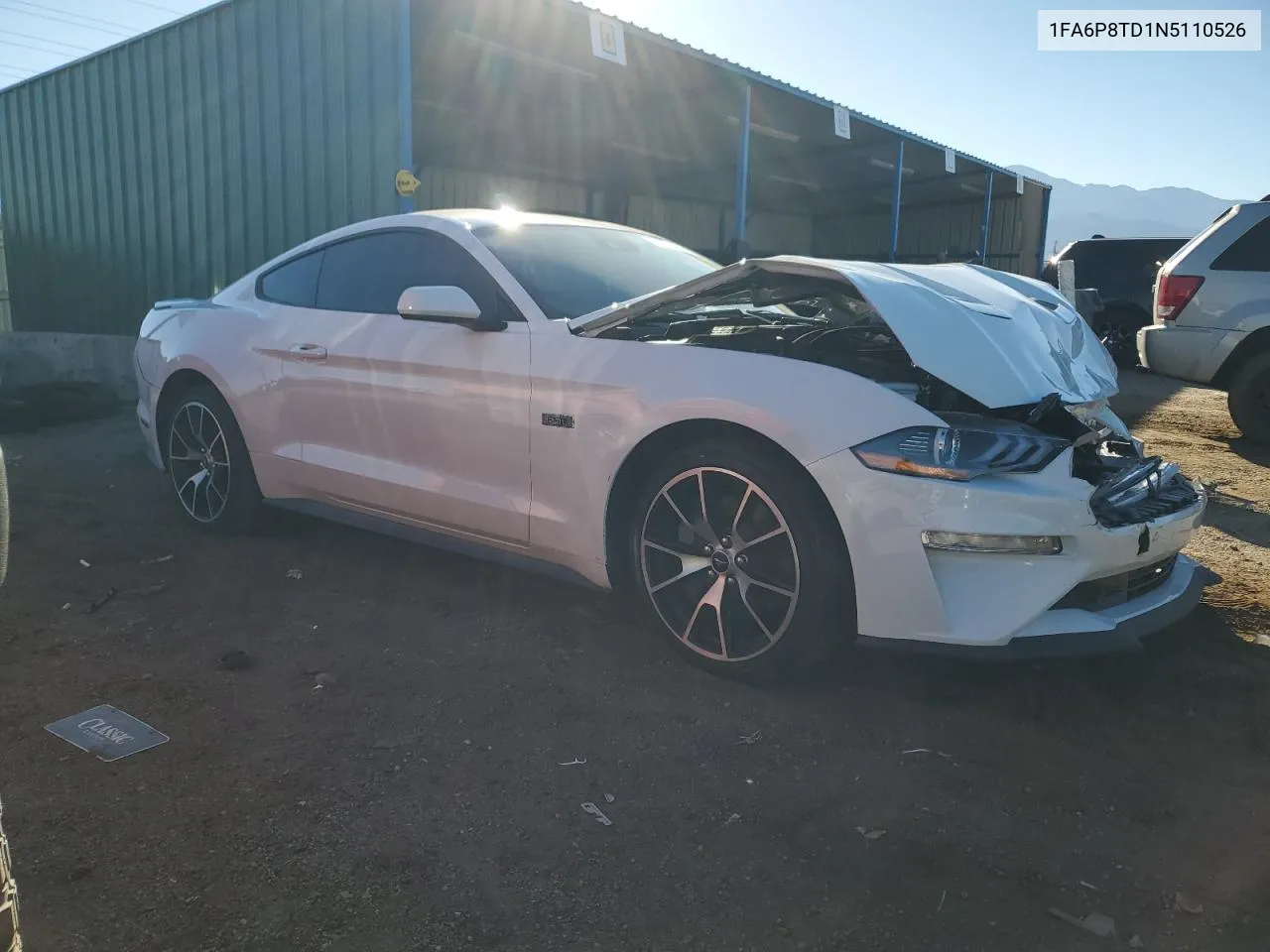 2022 Ford Mustang VIN: 1FA6P8TD1N5110526 Lot: 77281444