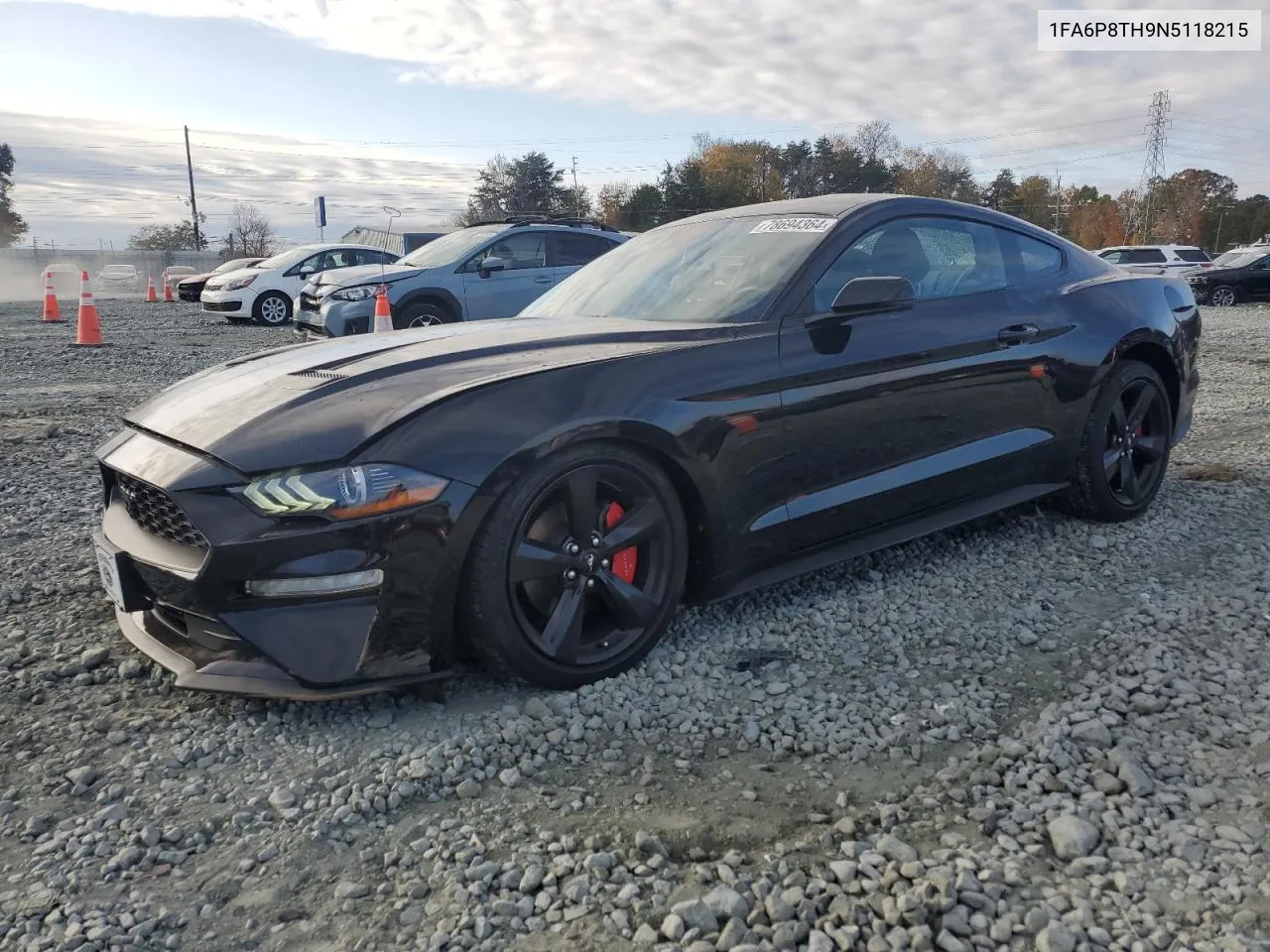 2022 Ford Mustang VIN: 1FA6P8TH9N5118215 Lot: 78694364