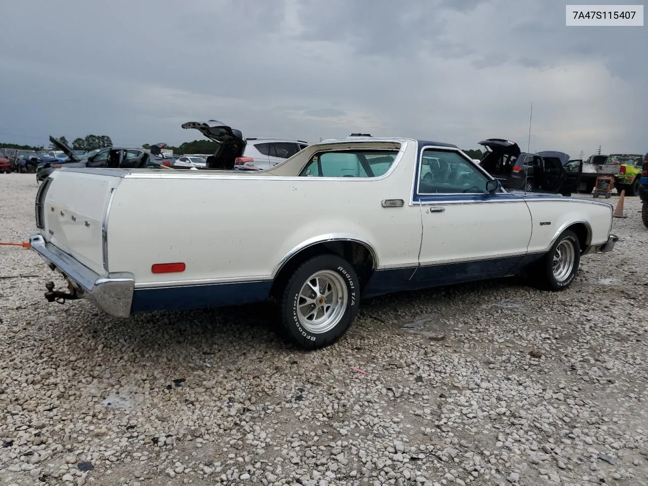 1976 Ford Ranchero VIN: 7A47S115407 Lot: 69270264