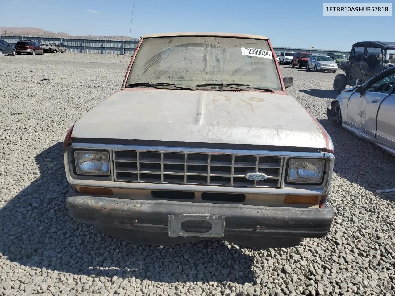 1987 Ford Ranger VIN: 1FTBR10A9HUB57818 Lot: 72390034