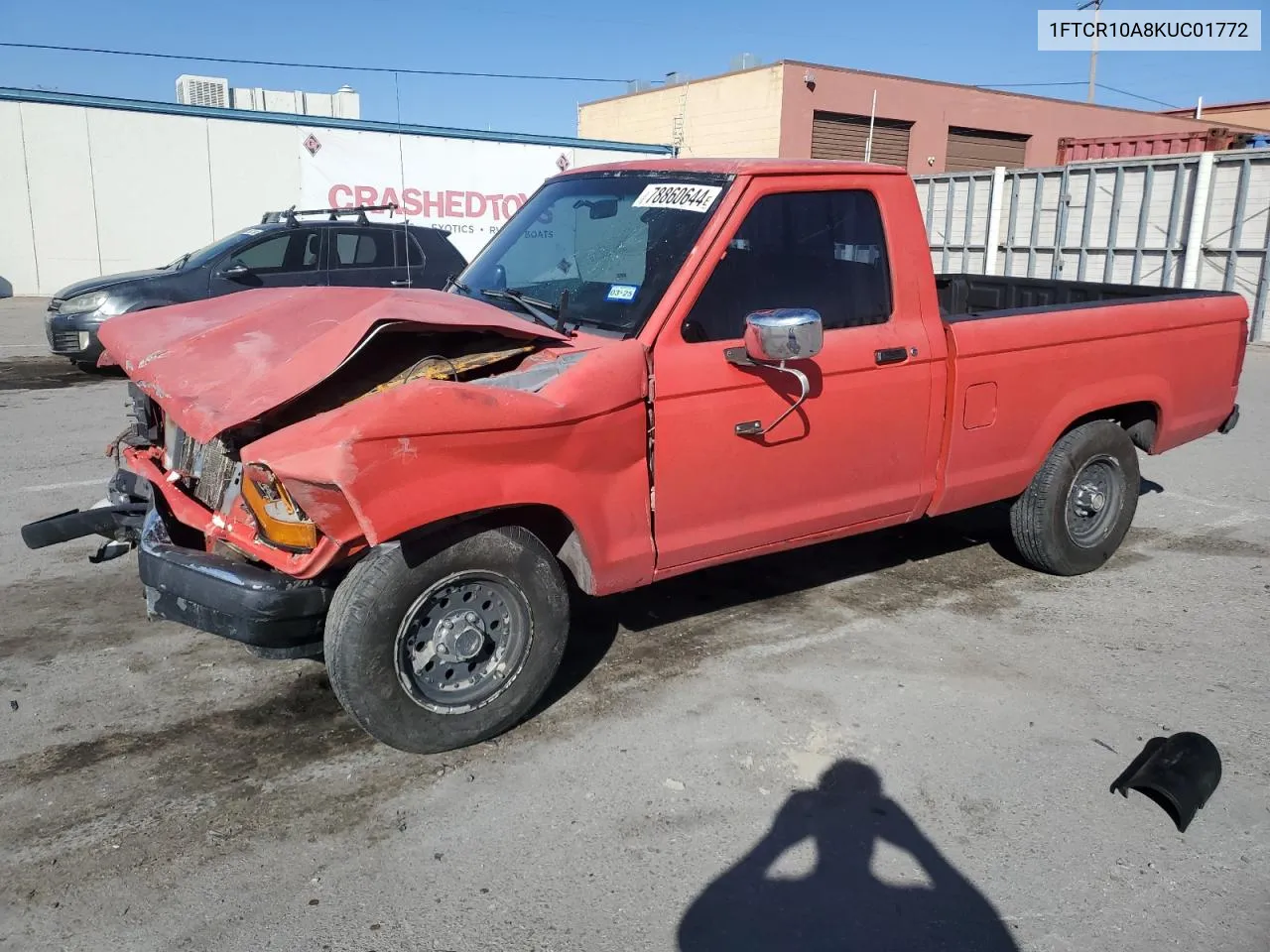 1989 Ford Ranger VIN: 1FTCR10A8KUC01772 Lot: 78860644