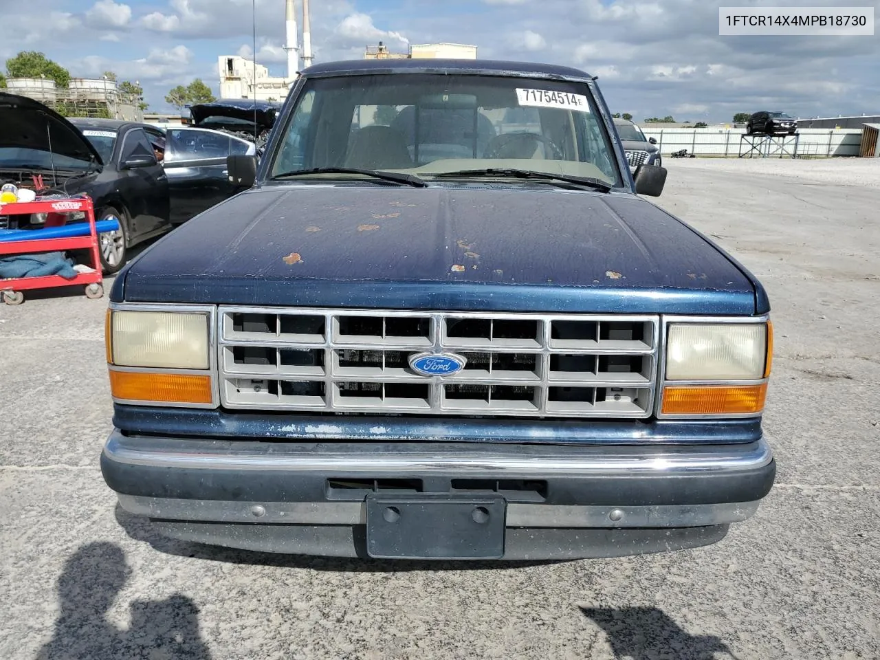 1991 Ford Ranger Super Cab VIN: 1FTCR14X4MPB18730 Lot: 71754514