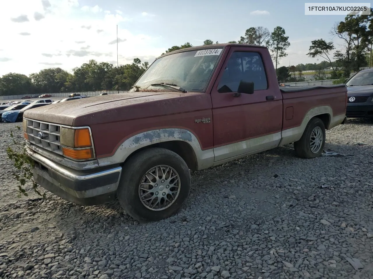 1992 Ford Ranger VIN: 1FTCR10A7KUC02265 Lot: 68237674