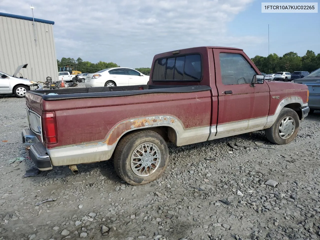 1992 Ford Ranger VIN: 1FTCR10A7KUC02265 Lot: 68237674