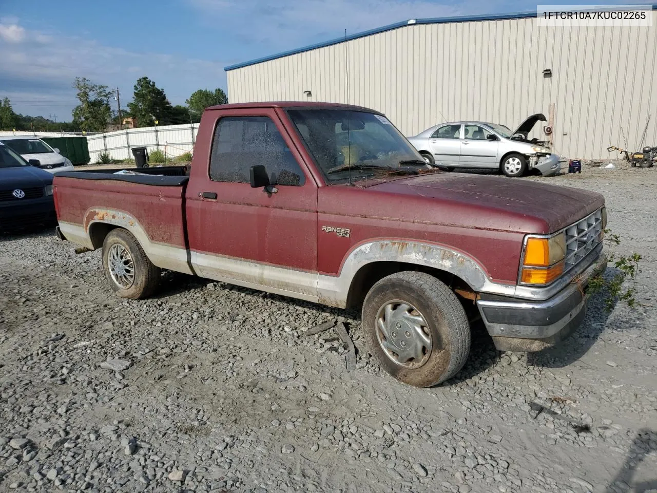 1992 Ford Ranger VIN: 1FTCR10A7KUC02265 Lot: 68237674