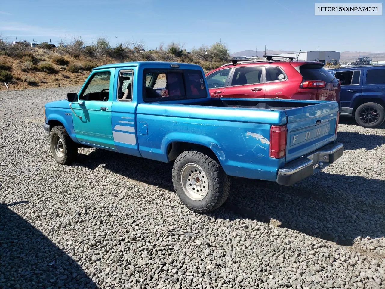 1992 Ford Ranger Super Cab VIN: 1FTCR15XXNPA74071 Lot: 68507644