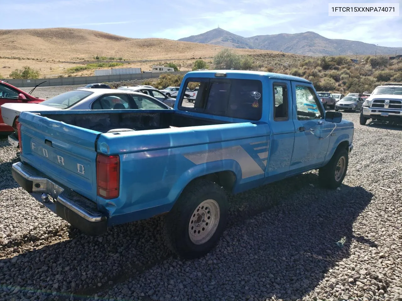 1992 Ford Ranger Super Cab VIN: 1FTCR15XXNPA74071 Lot: 68507644