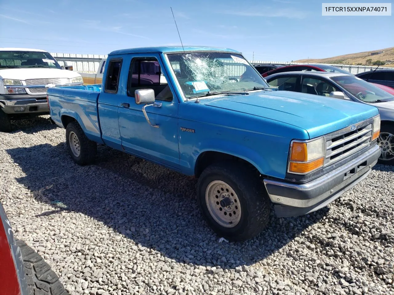 1992 Ford Ranger Super Cab VIN: 1FTCR15XXNPA74071 Lot: 68507644