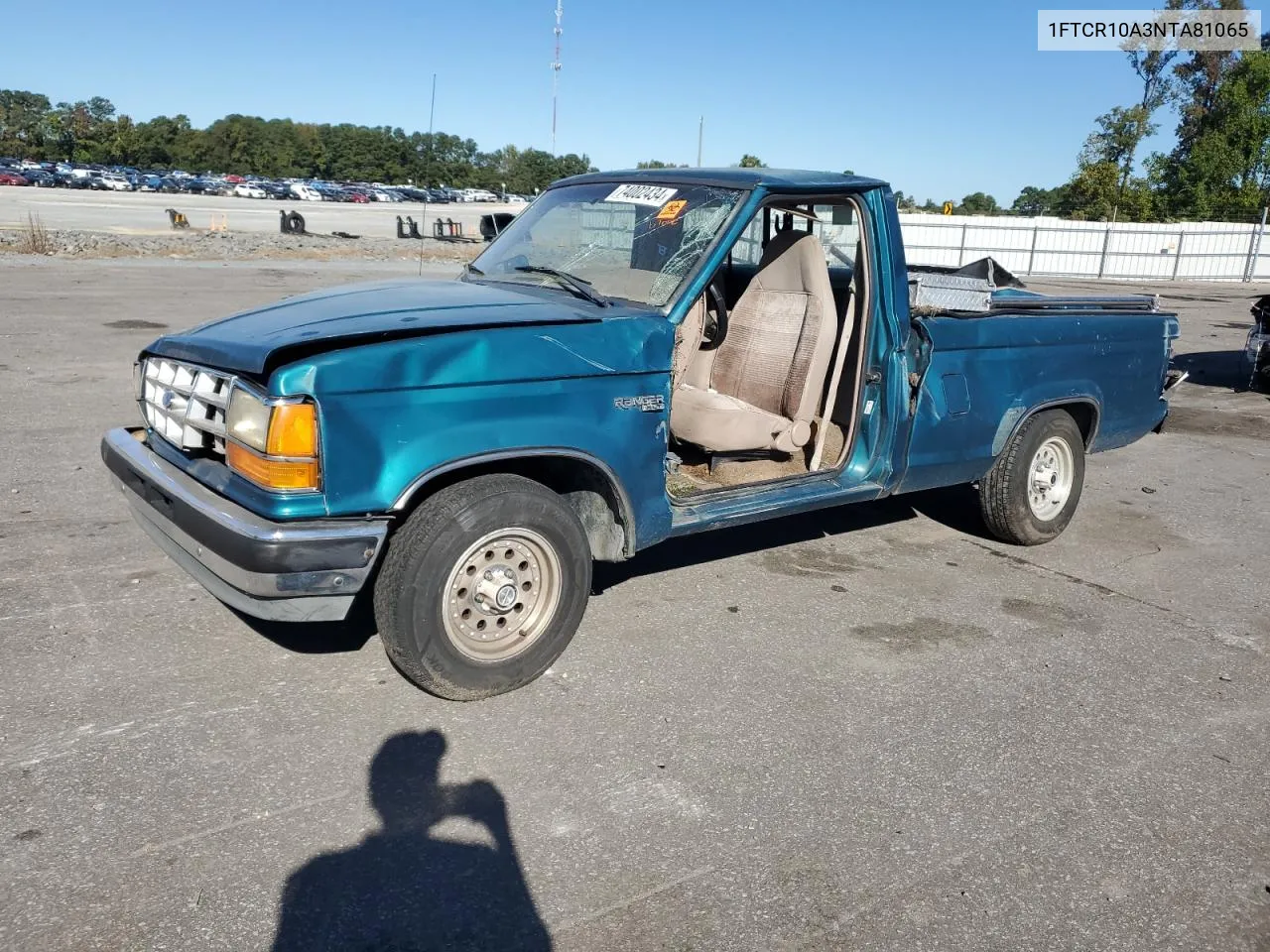 1992 Ford Ranger VIN: 1FTCR10A3NTA81065 Lot: 74002434