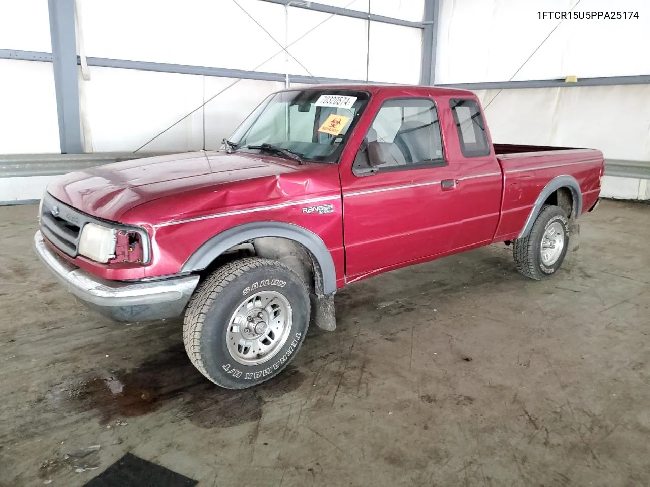 1993 Ford Ranger Super Cab VIN: 1FTCR15U5PPA25174 Lot: 70320574